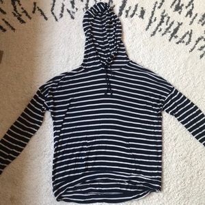 Soft hooded long sleeve tee